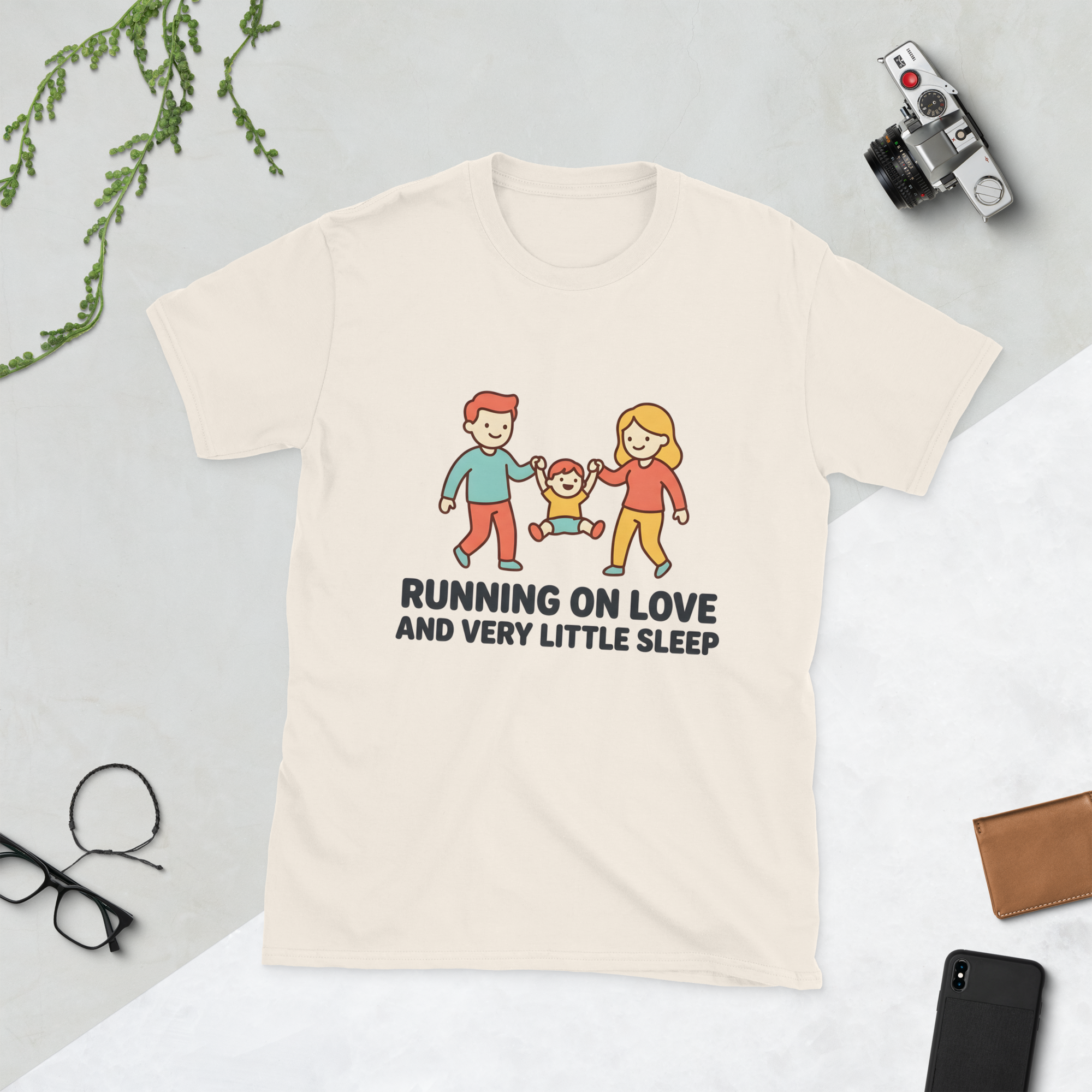 Running on Love — Funny Parent T-Shirt